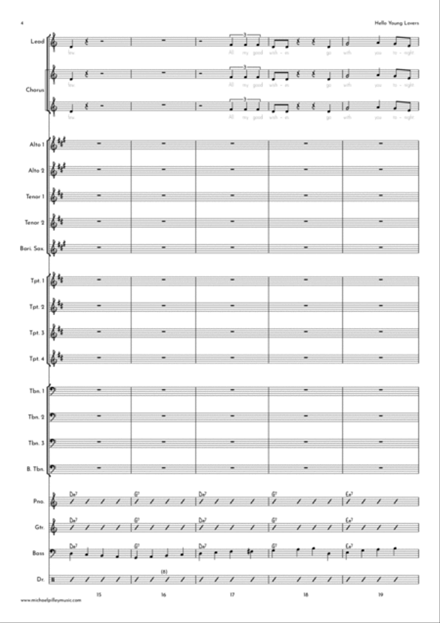 Hello, Young Lovers Jazz Ensemble scores gallery preview page 5
