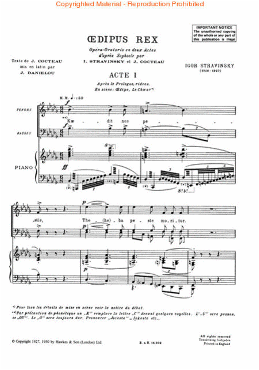 Oedipus Rex Choir scores gallery preview page 2
