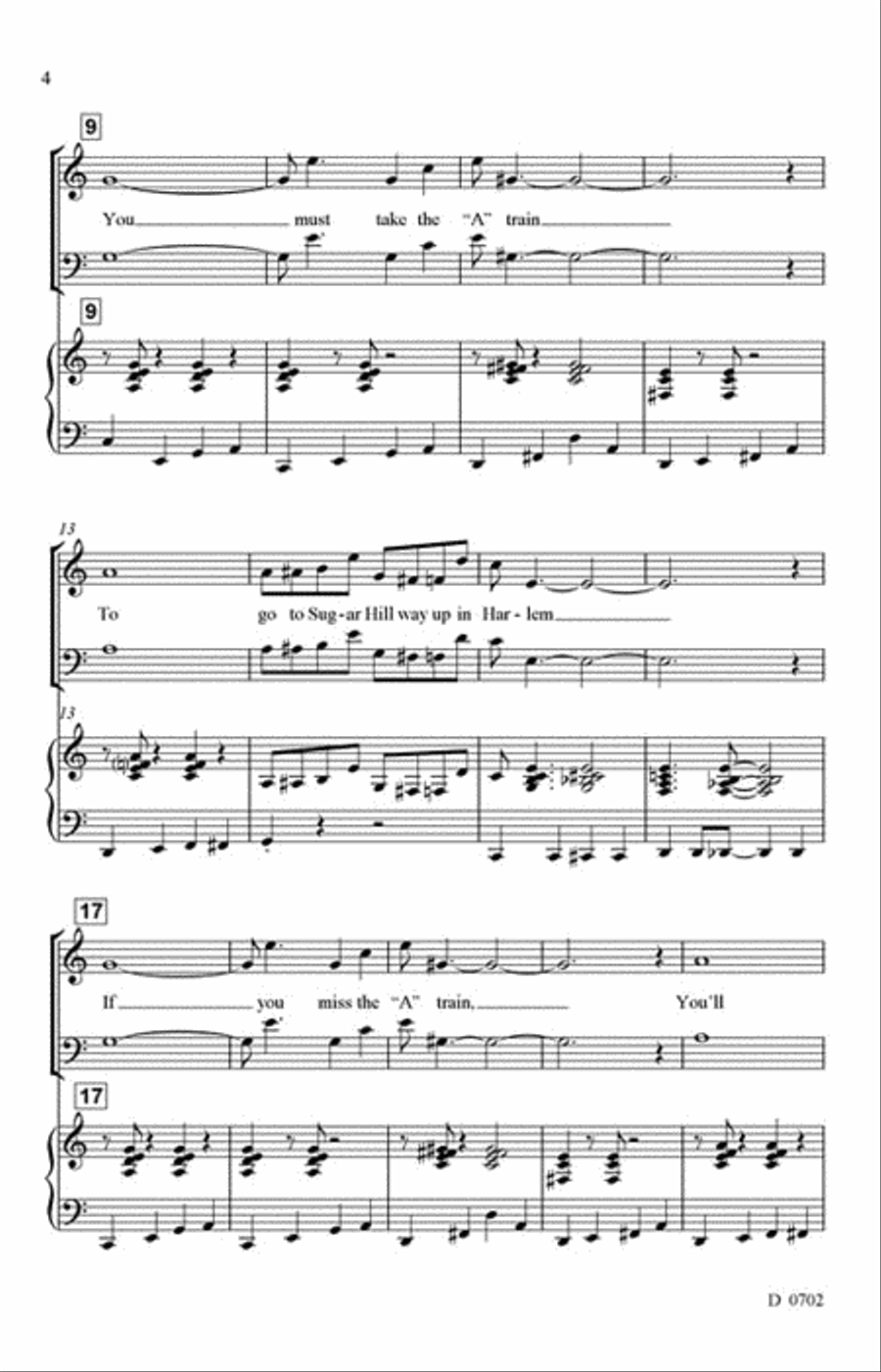 Take the “A” Train Take the “A” Train 3-Part scores gallery preview page 3
