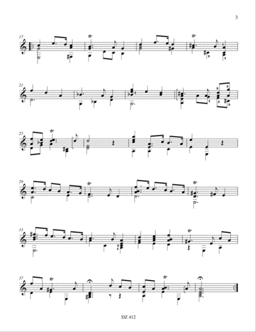 Sonate Classical Guitar scores gallery preview page 3