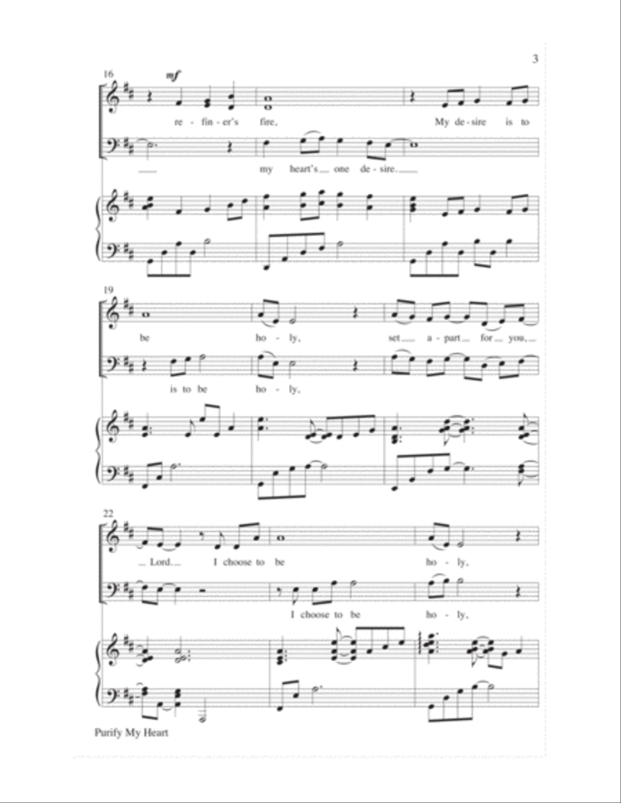 Purify My Heart (Refiner's Fire) 4-Part scores gallery preview page 3
