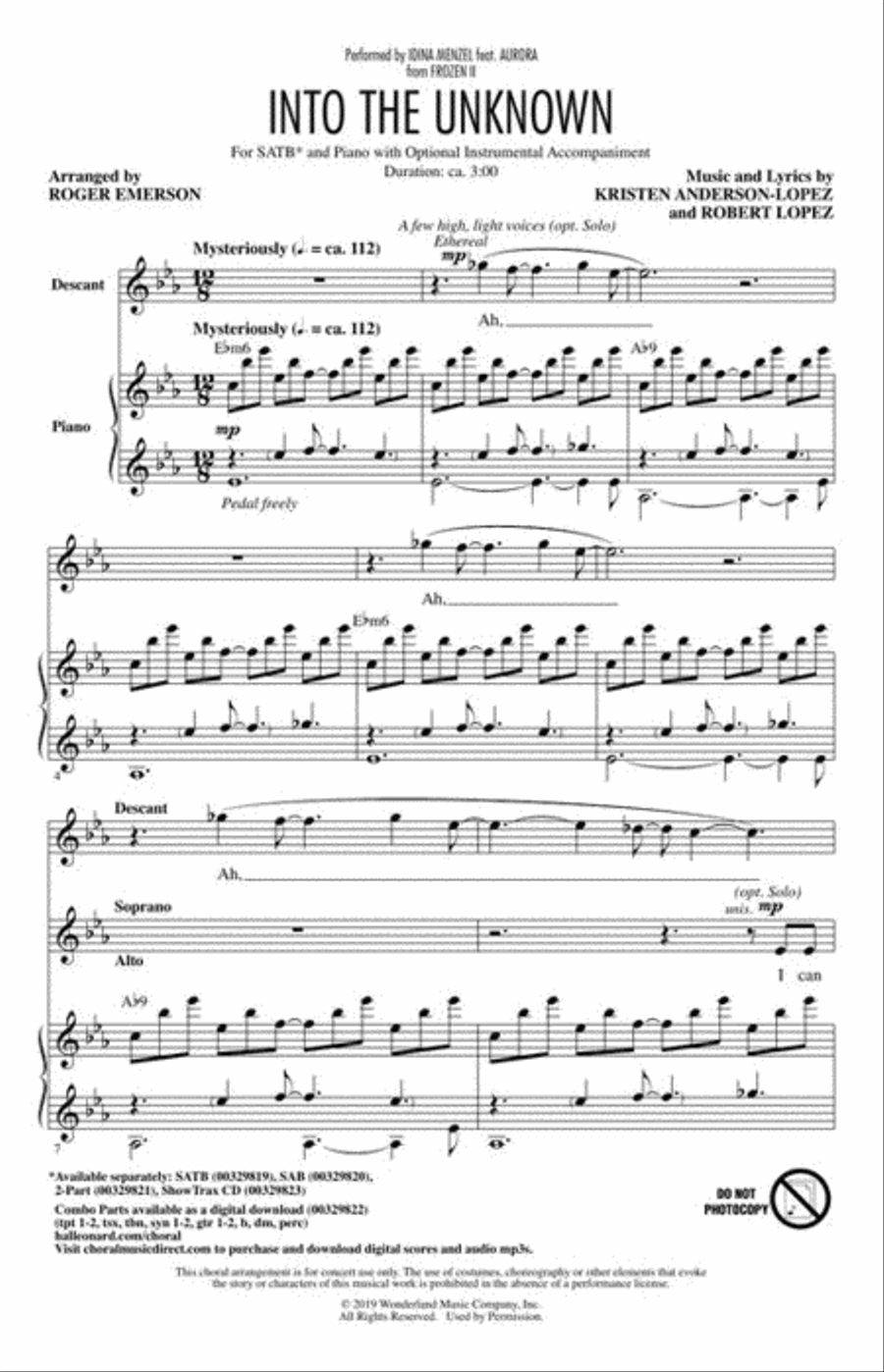 Into the Unknown 4-Part scores gallery preview page 4