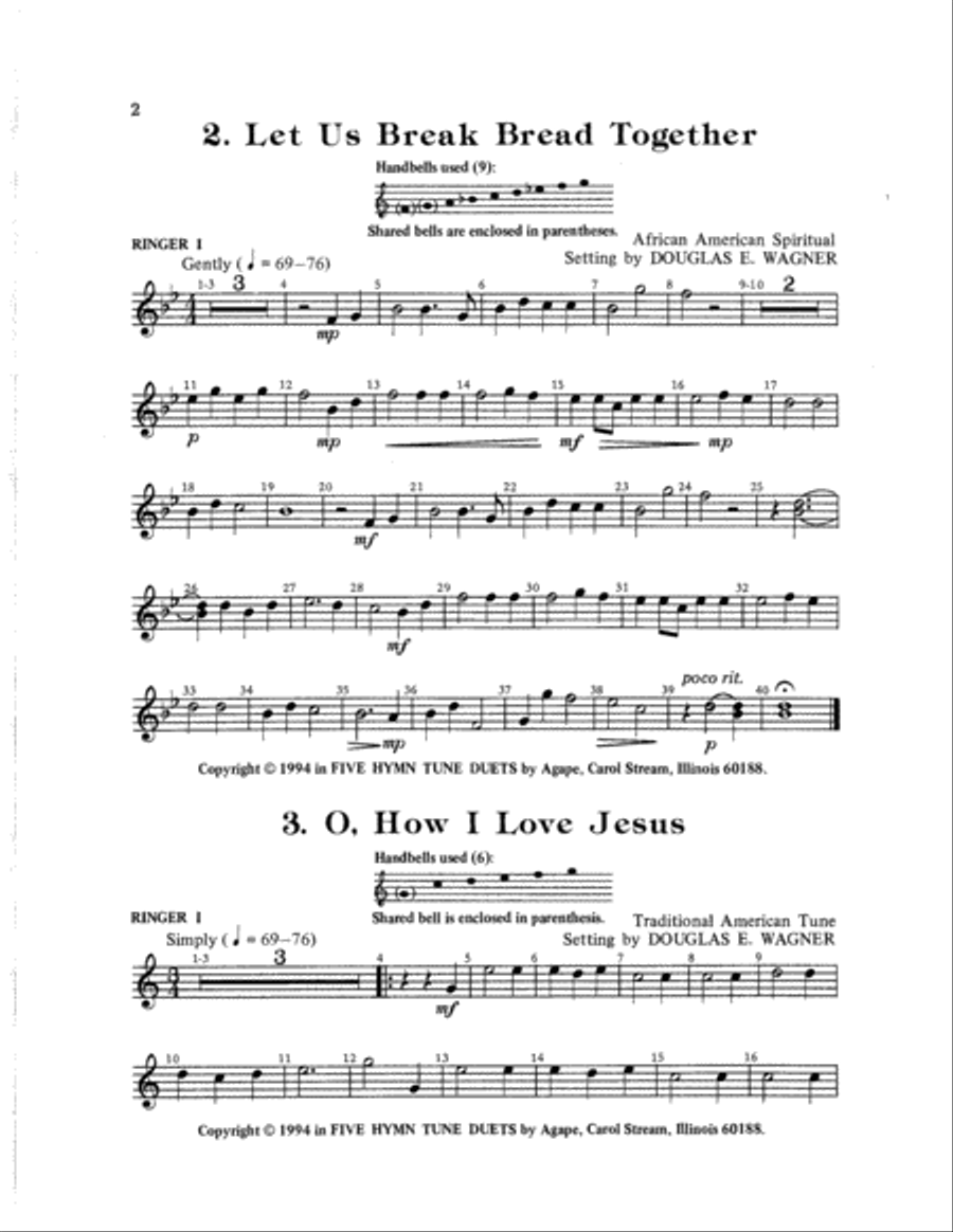 Five Hymn Tune Duets Percussion scores gallery preview page 3