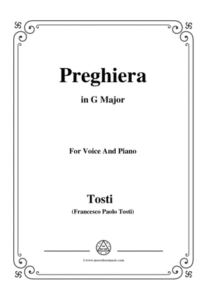Tosti-Preghiera in G Major,for Voice and Piano