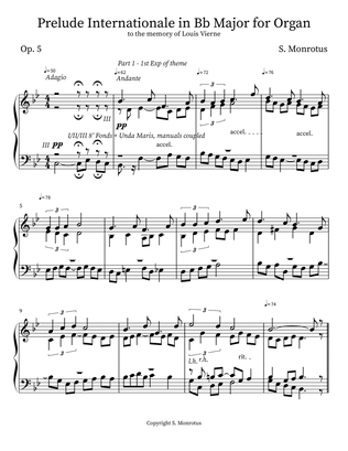 Prelude Internationale in Bb Major for Organ