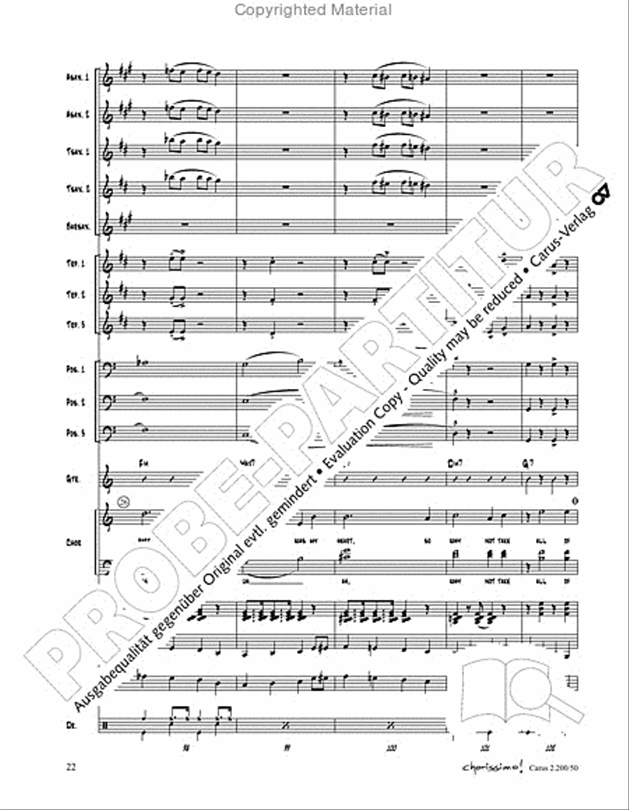 Chorissimo. Instrumentale Begleitarrangements fur Small Bigband, Vol. 3 Big Band scores gallery preview page 20