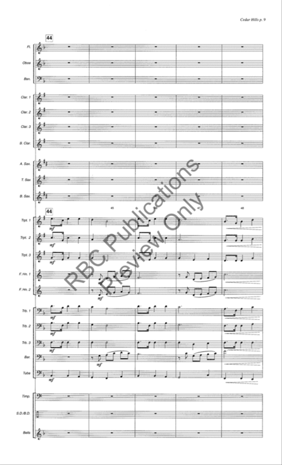 Cedar Hills Cedar Hills Concert Band scores gallery preview page 12