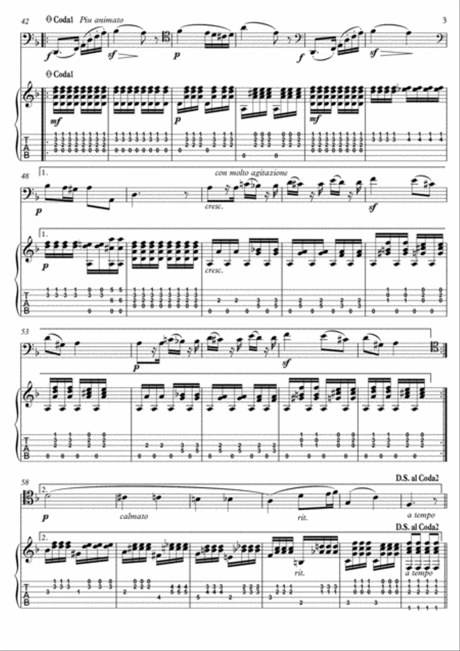 Cello and Guitar duet ΙΙ by Bergmiller String Duet scores gallery preview page 3