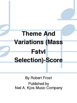 Book cover for Theme And Variations (Mass Fstvl Selection)-Score