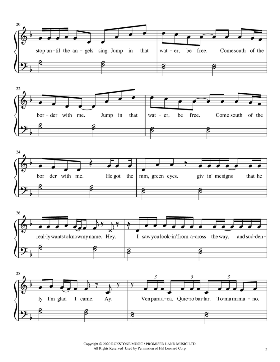 South Of The Border South Of The Border Piano Solo scores gallery preview page 3