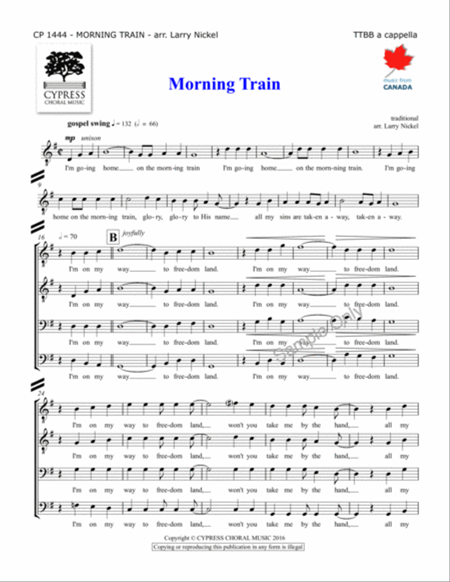 Mornin Train Mornin Train TTBB scores gallery preview page 2