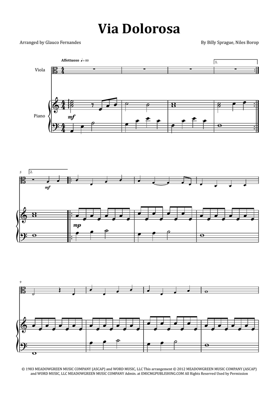 Via Dolorosa Chamber Music scores gallery preview page 1