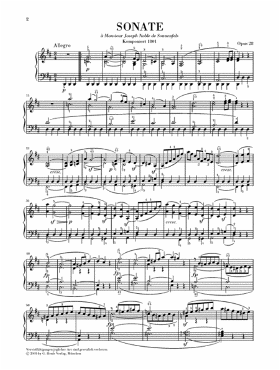 Piano Sonata No. 15 in D Major, Op. 28 (Pastoral) Piano Solo scores gallery preview page 2