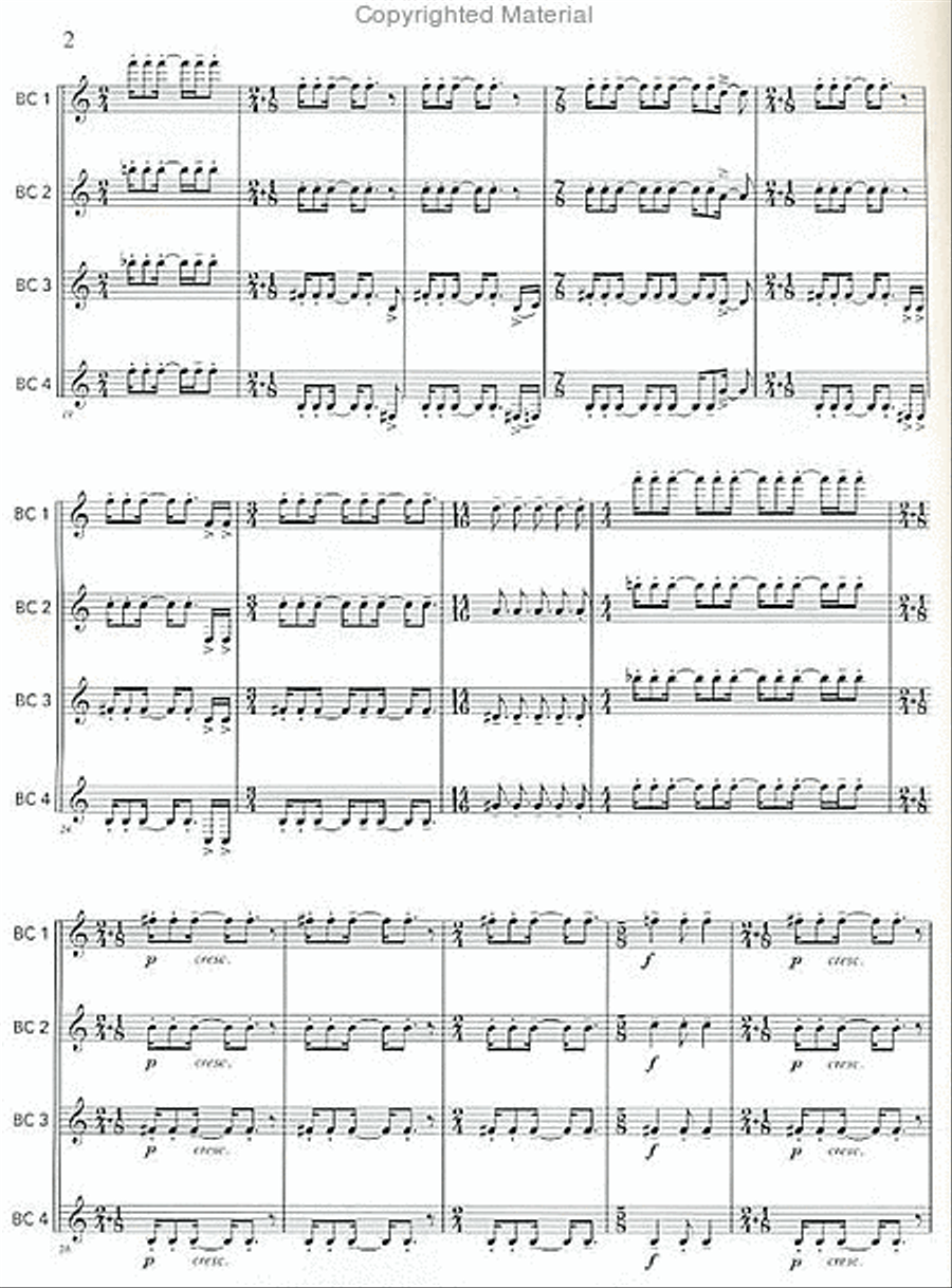 Runion Clarinet Quartet scores gallery preview page 3