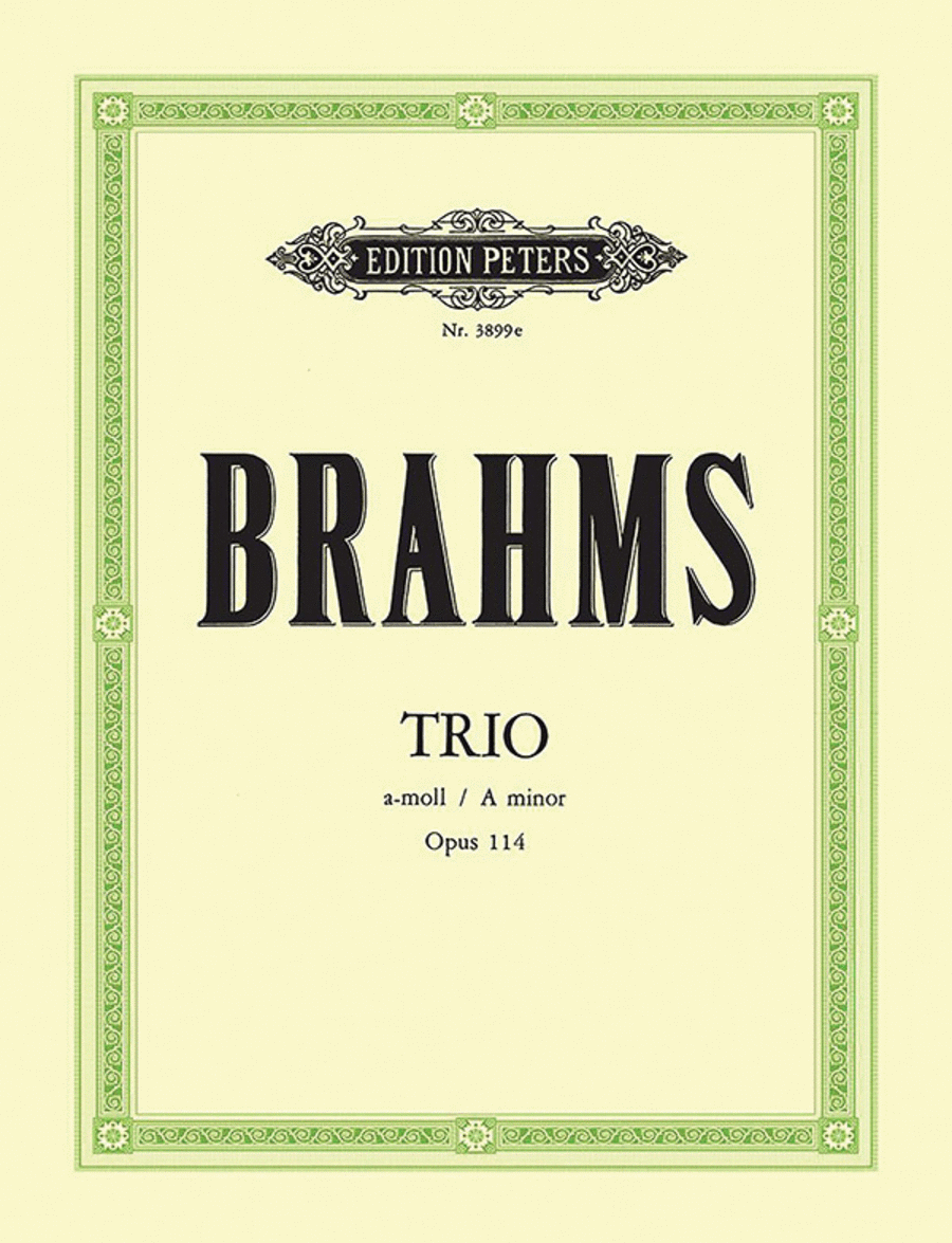 Piano Trio, Op.114 A Clarinet scores gallery preview page 1