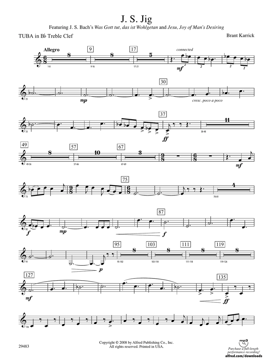 J.S. Jig: (World Part) B-flat Tuba T.C.