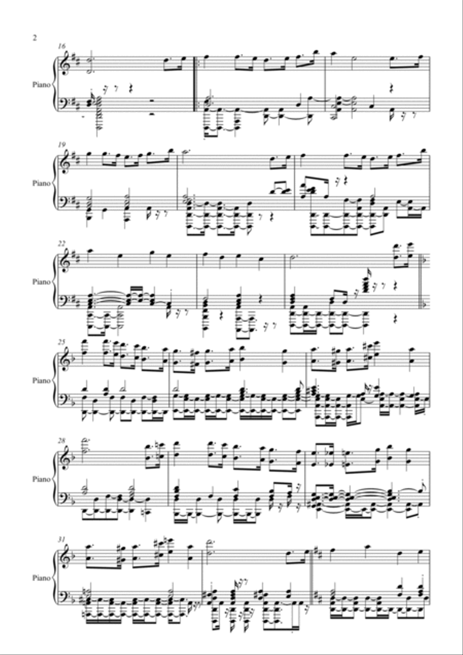 Hino dOs Amigos do Léo (piano) Easy Piano scores gallery preview page 2