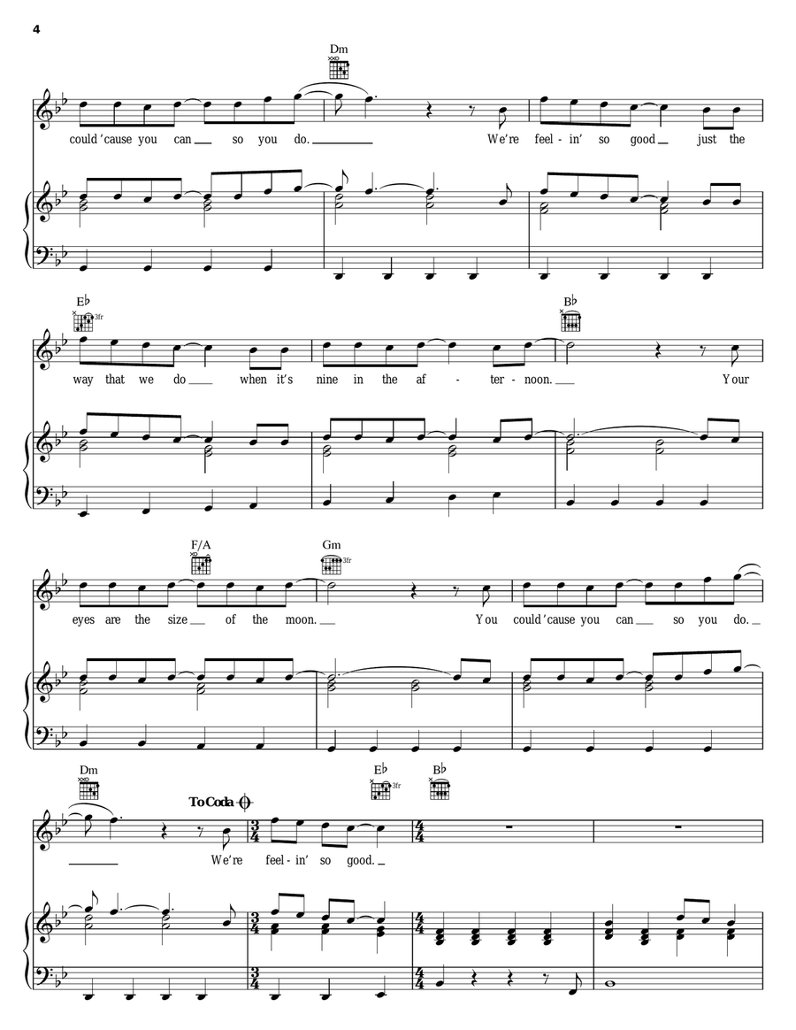Nine In The Afternoon Piano, Vocal, Guitar scores gallery preview page 4