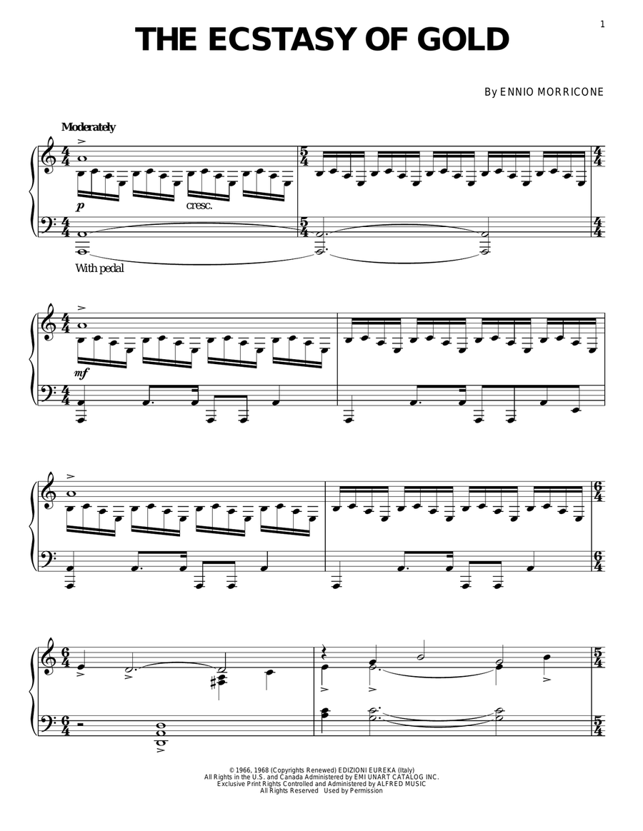 The Ecstasy Of Gold Acoustic Guitar scores gallery preview page 1