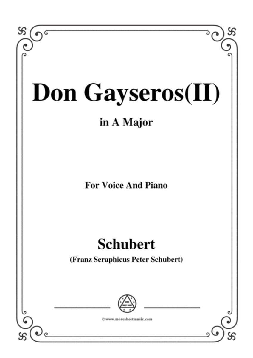 Schubert-Don Gayseros(II),in A Major,D.93 No.2,for Voice and Piano image number null
