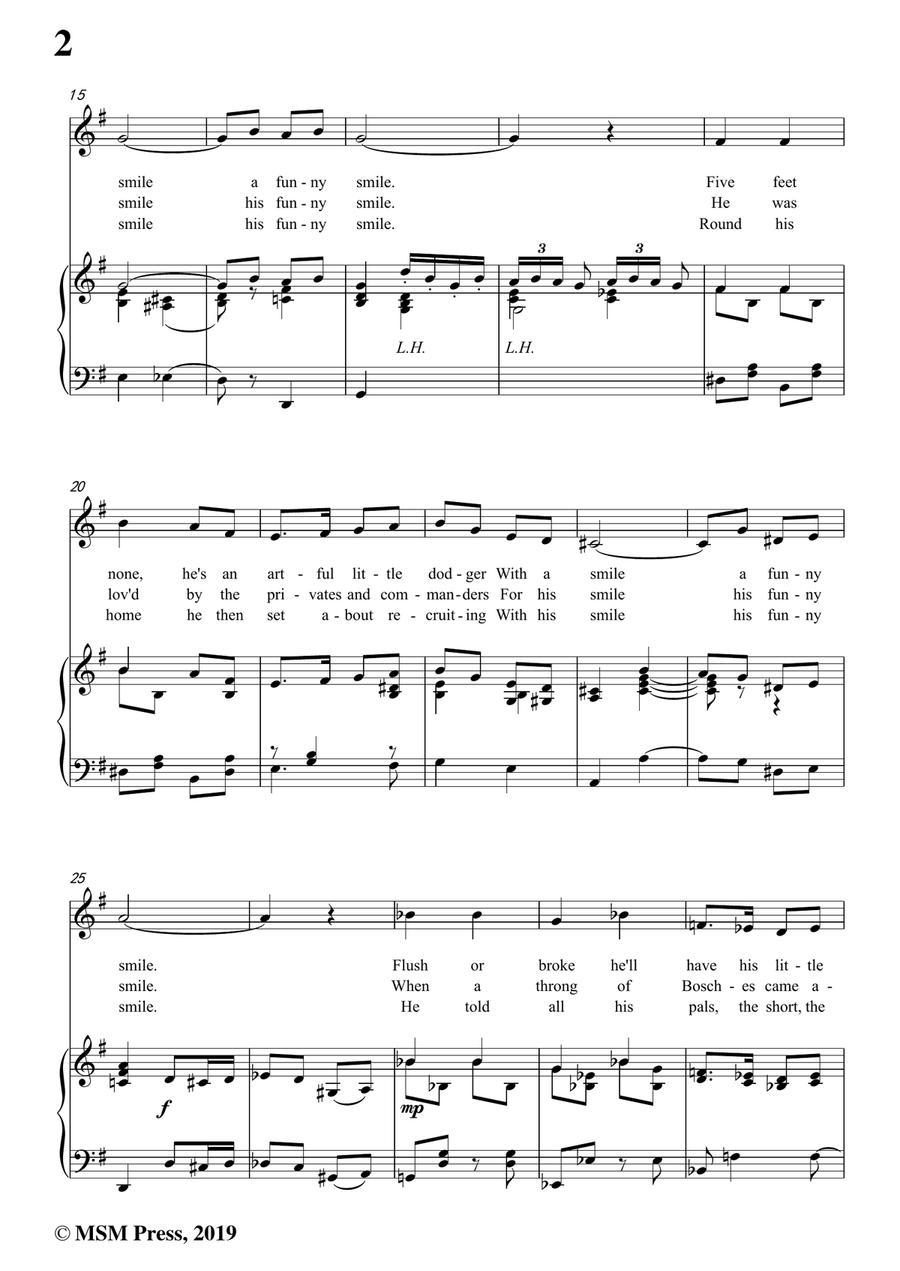 Felix Powell-Pack Up Your Troubles In Your Old Kit Bag and Smile Smile Smile,in G Major Piano, Vocal scores gallery preview page 4
