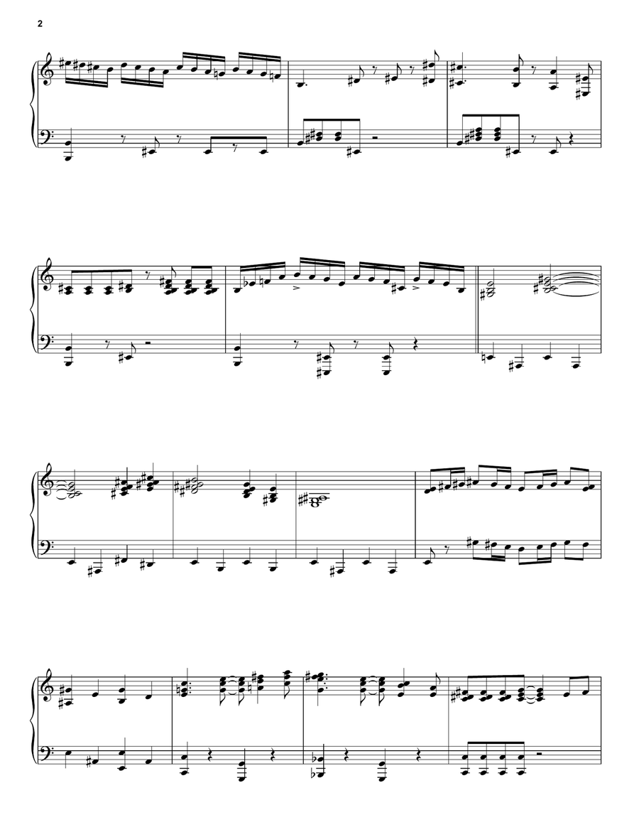 Theme From The Simpsons Piano Solo scores gallery preview page 2