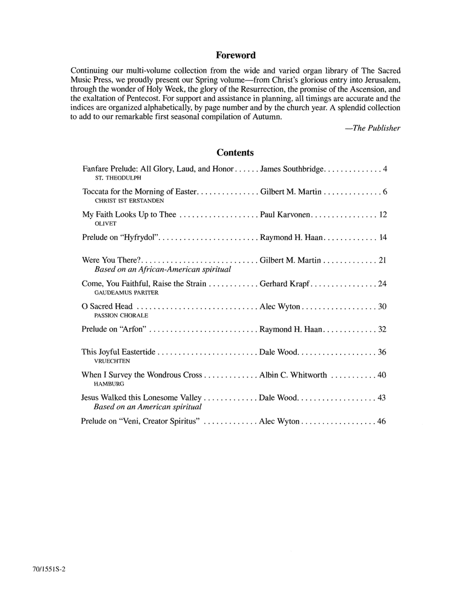 The Organist in Season: Spring Organ scores gallery preview page 2