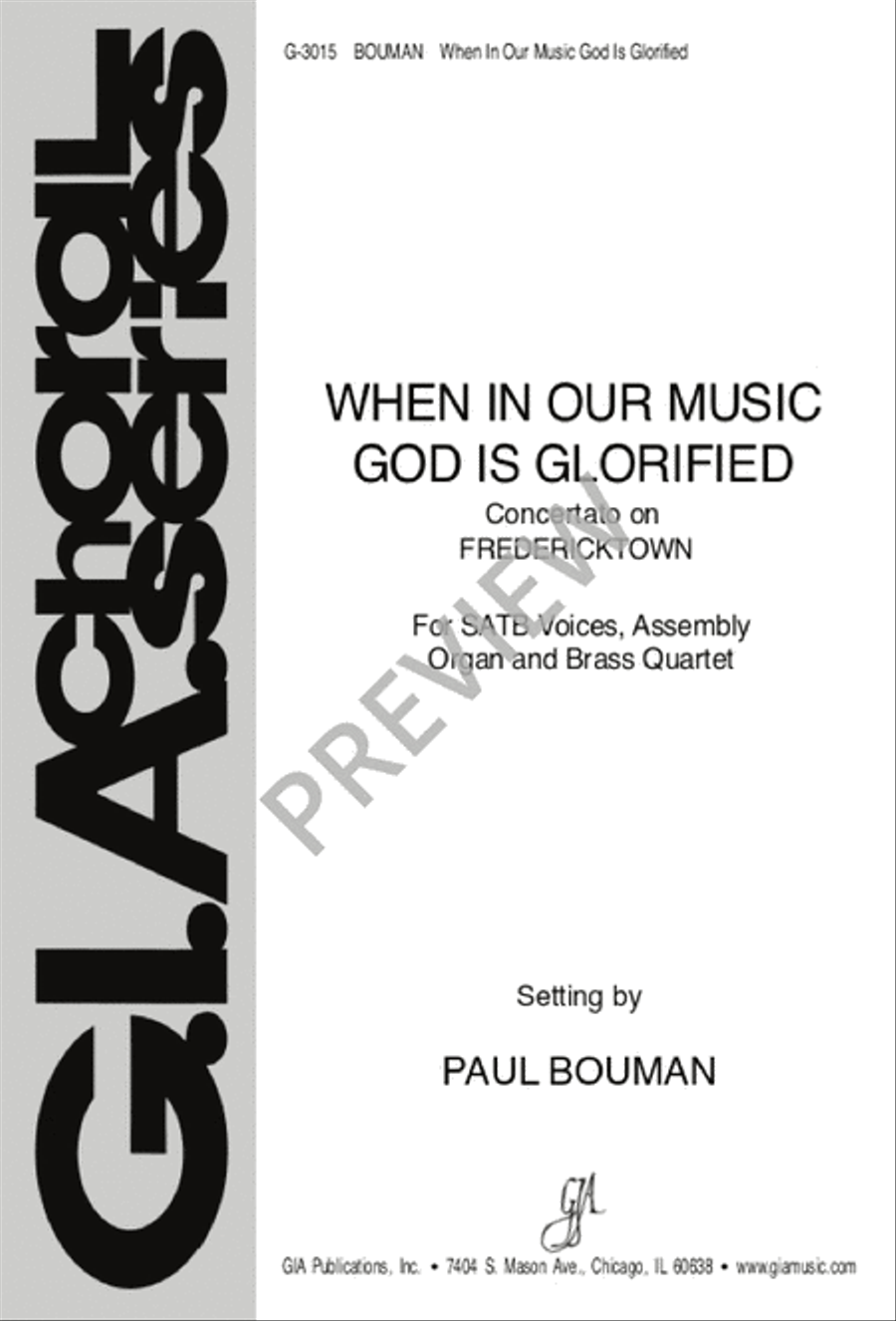 When, in Our Music, God Is Glorified 4-Part scores gallery preview page 2
