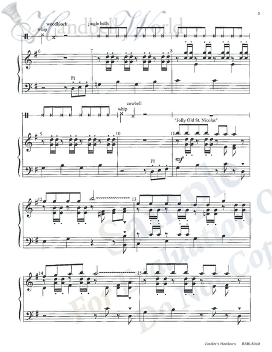 Caroler's Hoedown 5-Octaves scores gallery preview page 6