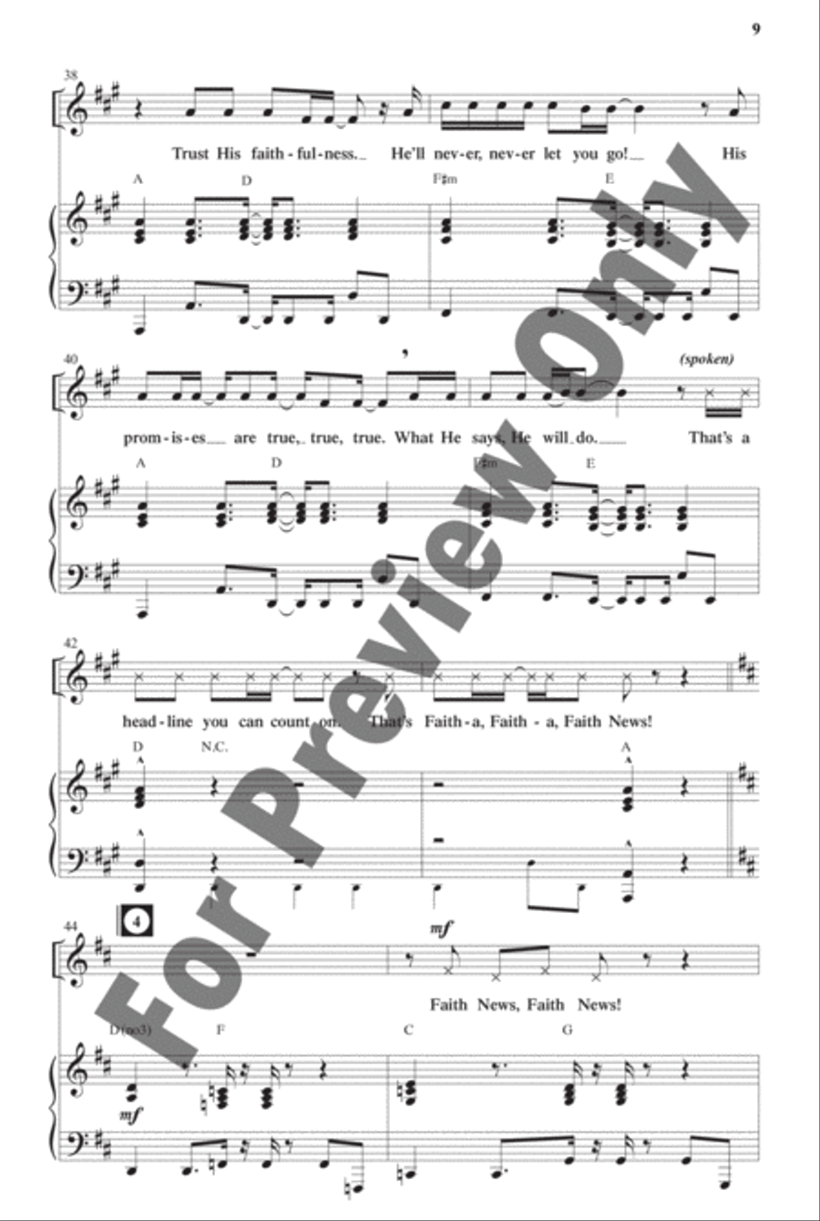 Faith News - Choral Book Choir scores gallery preview page 13