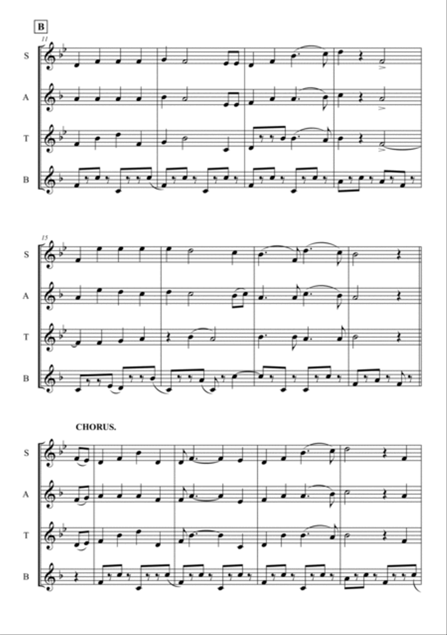 Yellow Rose of Texas 4-Part scores gallery preview page 2