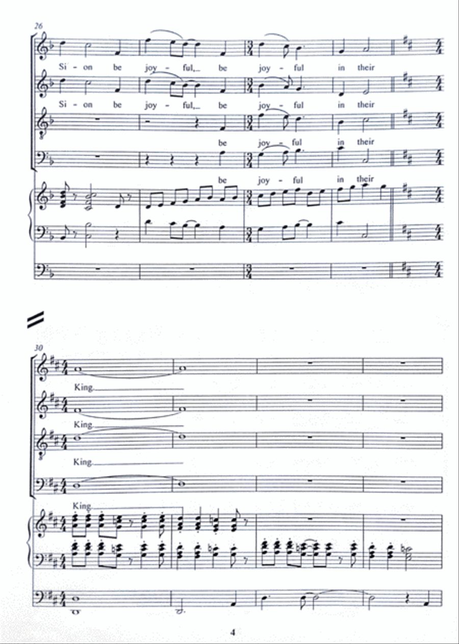 O sing unto the Lord a new song 4-Part scores gallery preview page 5