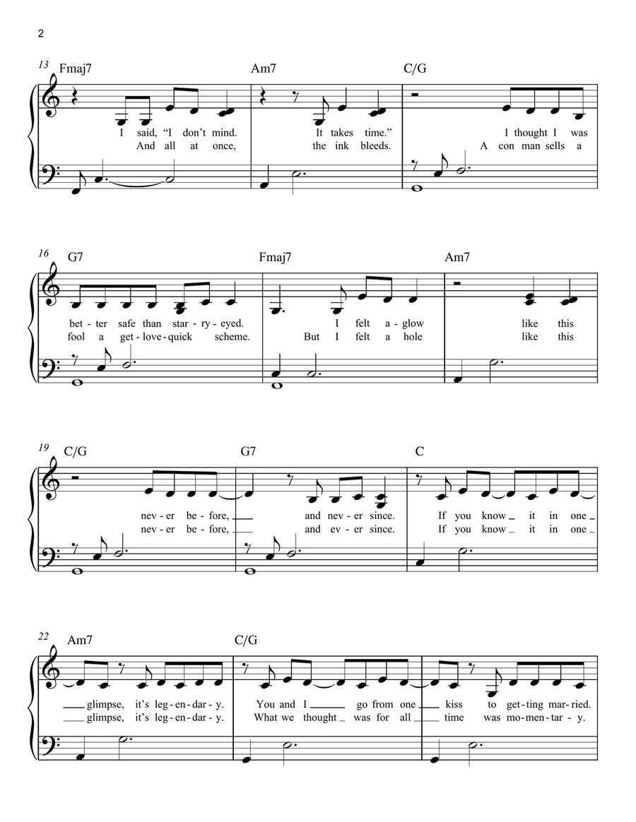 Loml Easy Piano scores gallery preview page 2