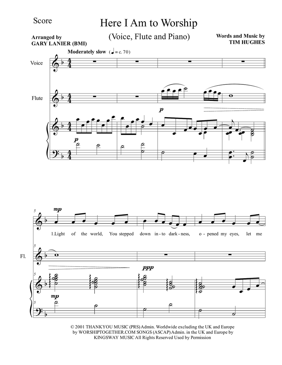 Here I Am To Worship Here I Am To Worship Small Ensemble scores gallery preview page 1