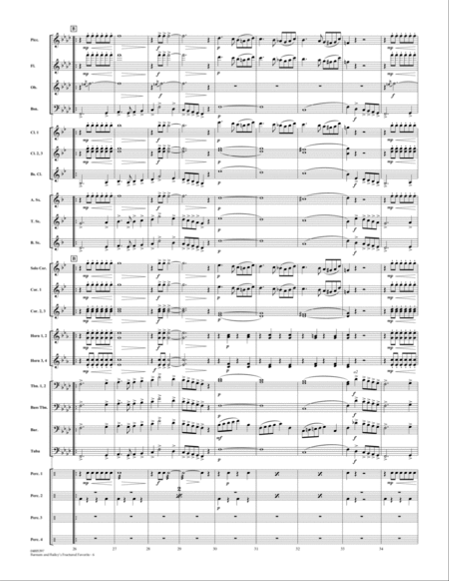 Barnum and Bailey's Fractured Favorite - Conductor Score (Full Score) Concert Band scores gallery preview page 6