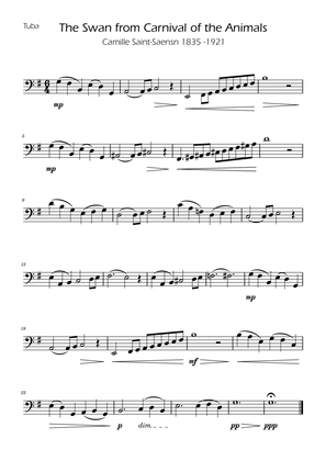 The Swan - Camille Saint-Saëns - Tuba Solo