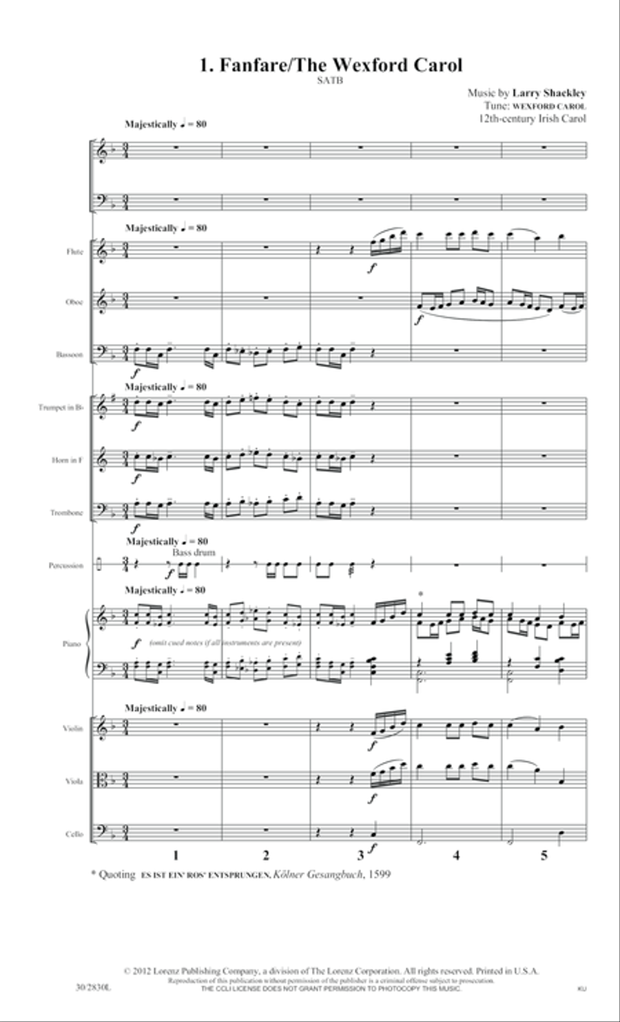 A Blest Messiah Born - Full Score Choir scores gallery preview page 3