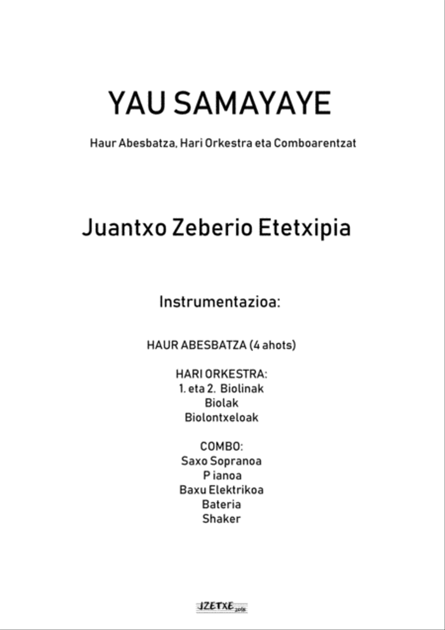 YAU SAMAYAYE (Score and Parts) Full Orchestra scores gallery preview page 3