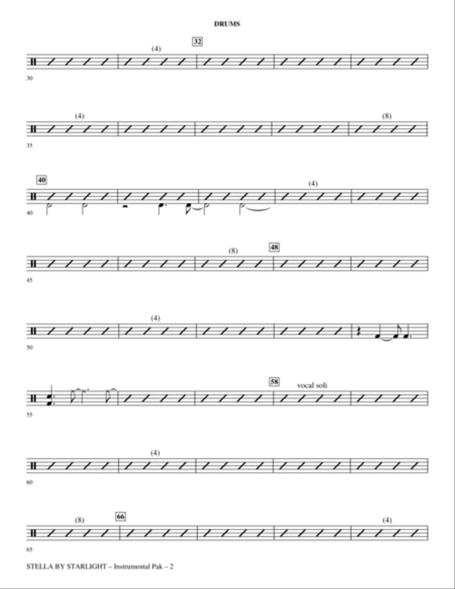 Stella By Starlight - Drums Choir scores gallery preview page 2
