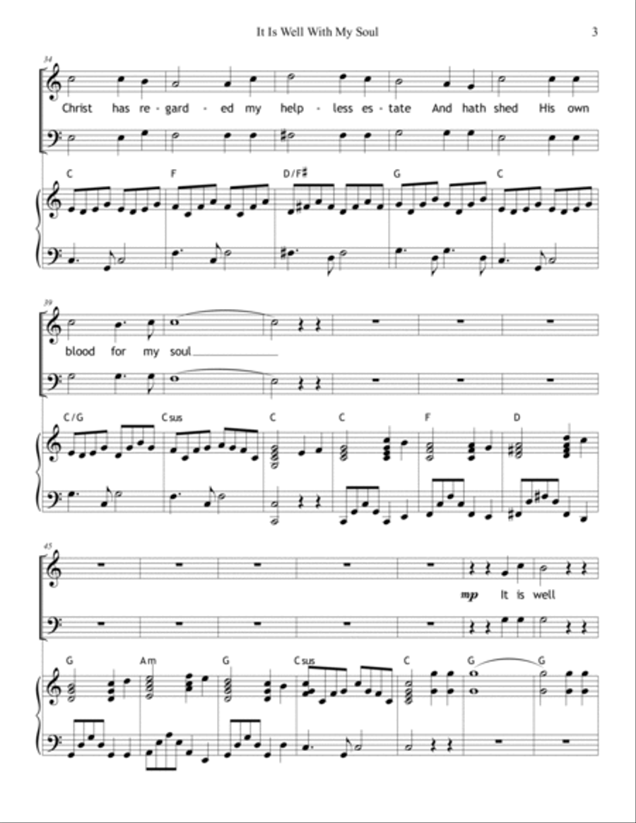 It Is Well With My Soul 2 Part 3-Part scores gallery preview page 4