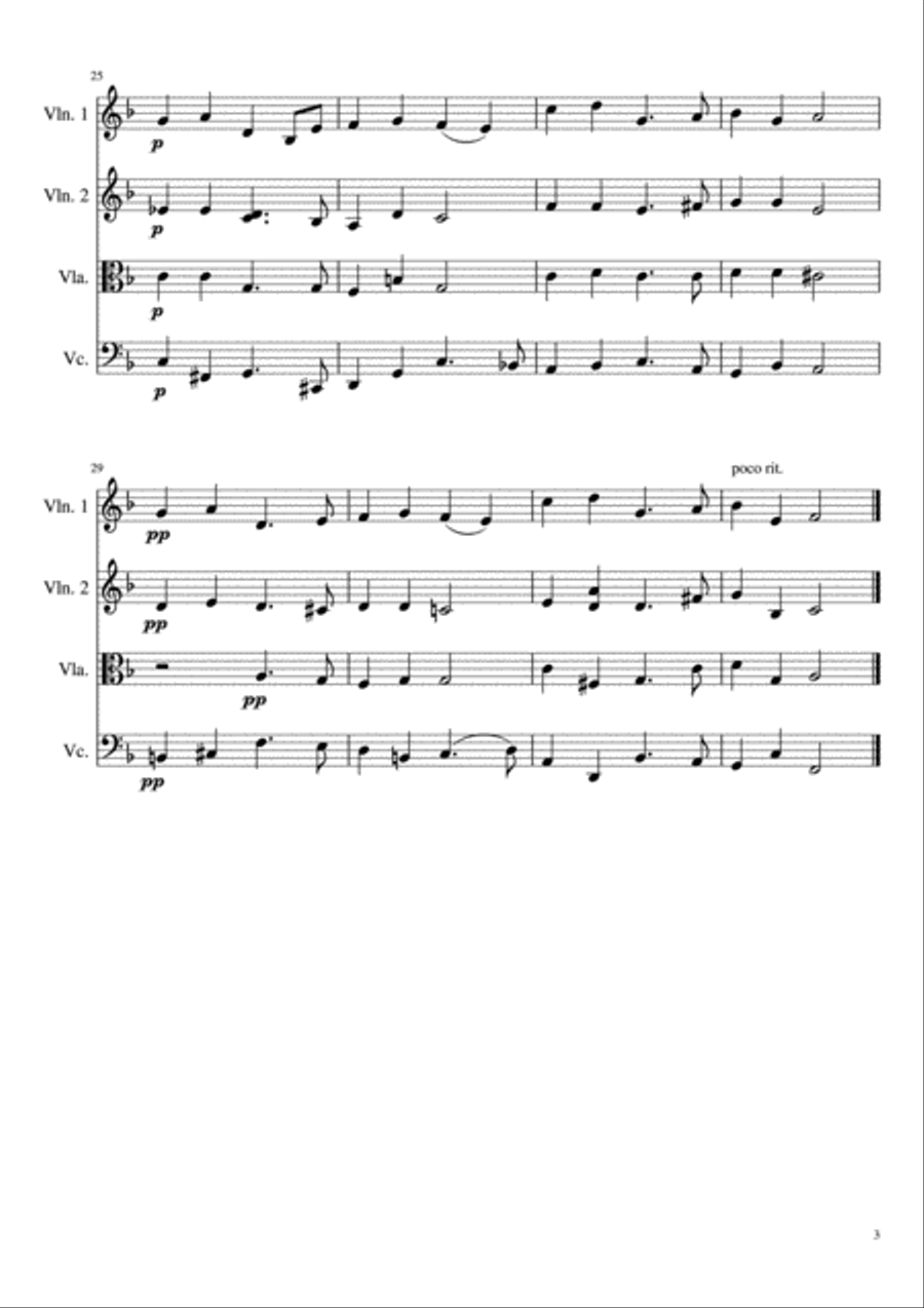 The Happy Farmer & Nordic Song String Quartet scores gallery preview page 4