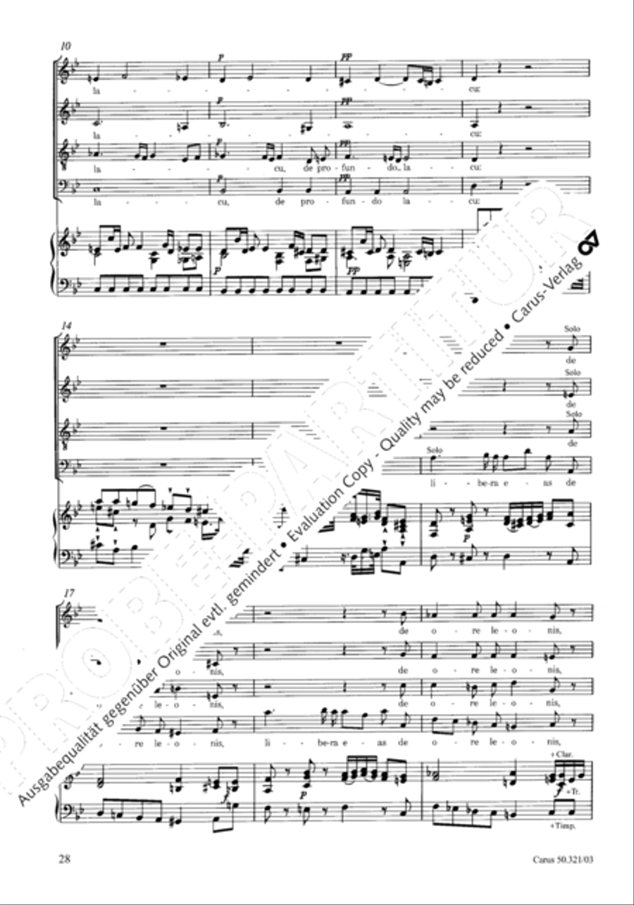 Requiem in C minor 4-Part scores gallery preview page 35