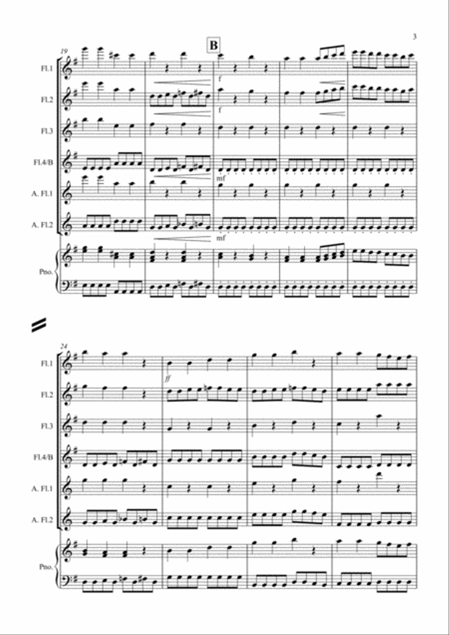 Haydn Rocks! for Flute Quartet Flute Quartet scores gallery preview page 3