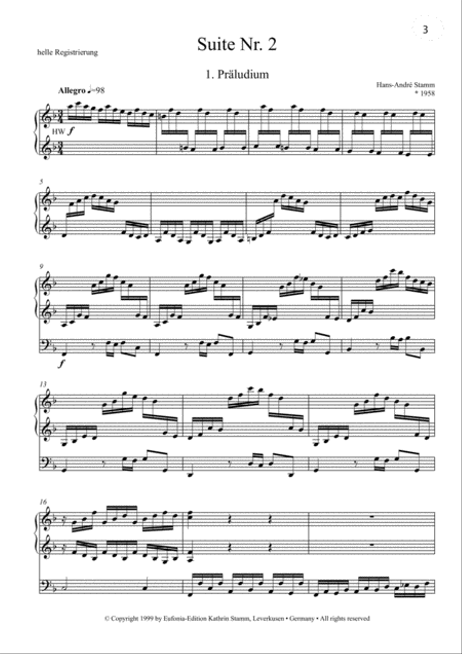 Suite No. 2 for organ Organ Solo scores gallery preview page 2