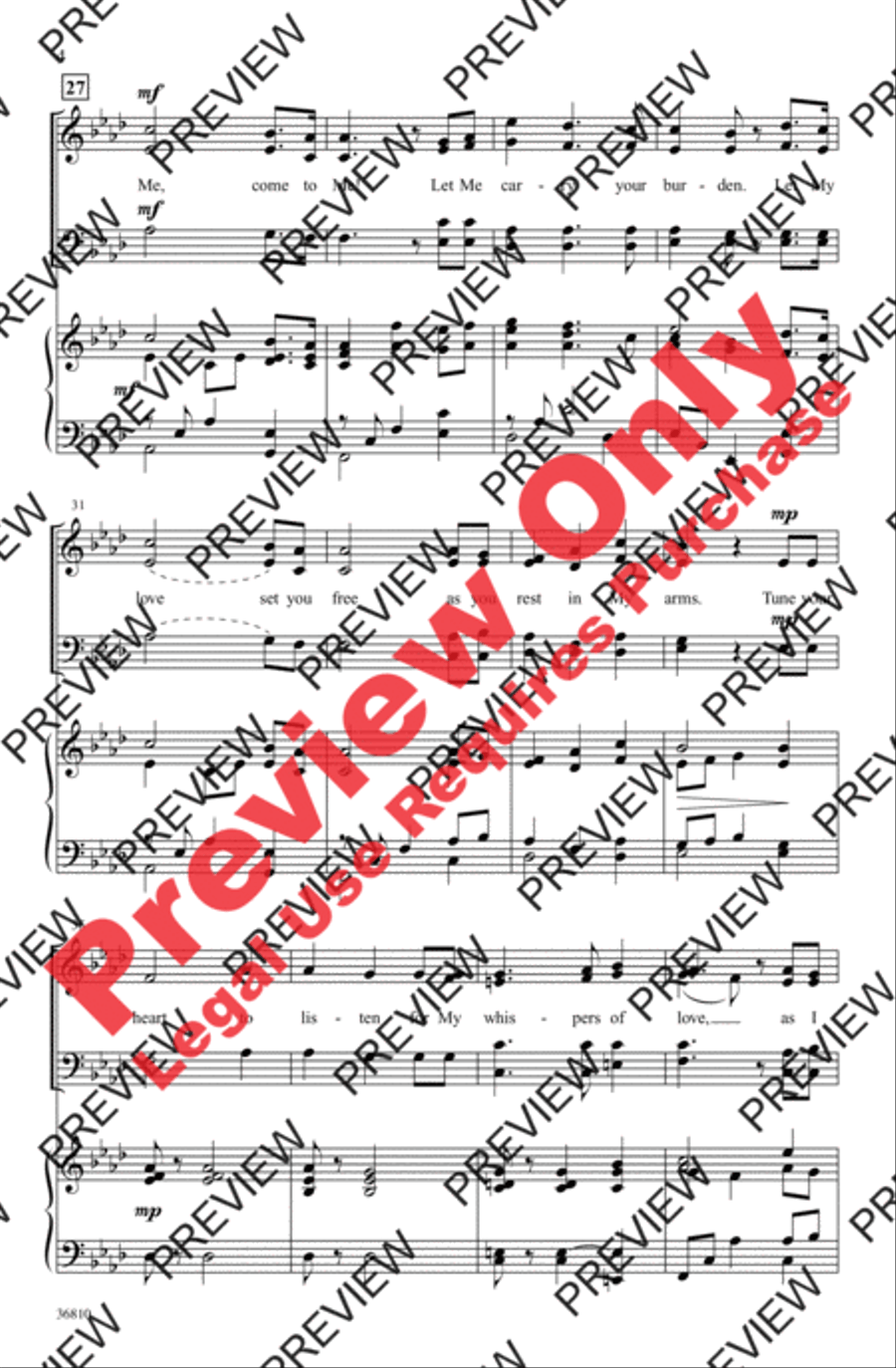 Come to Me 4-Part scores gallery preview page 4