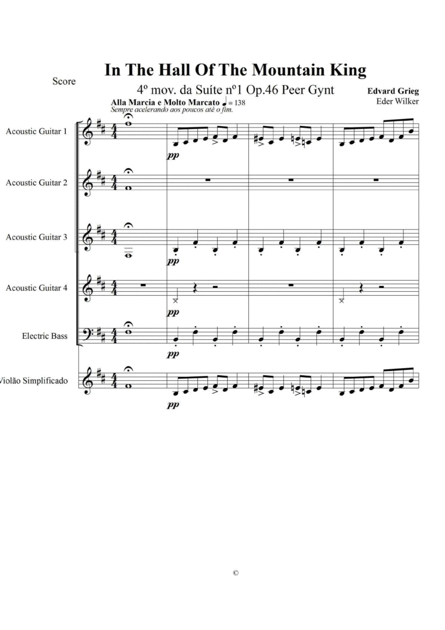 In the Hall of the Mountain King Chamber Music scores gallery preview page 1