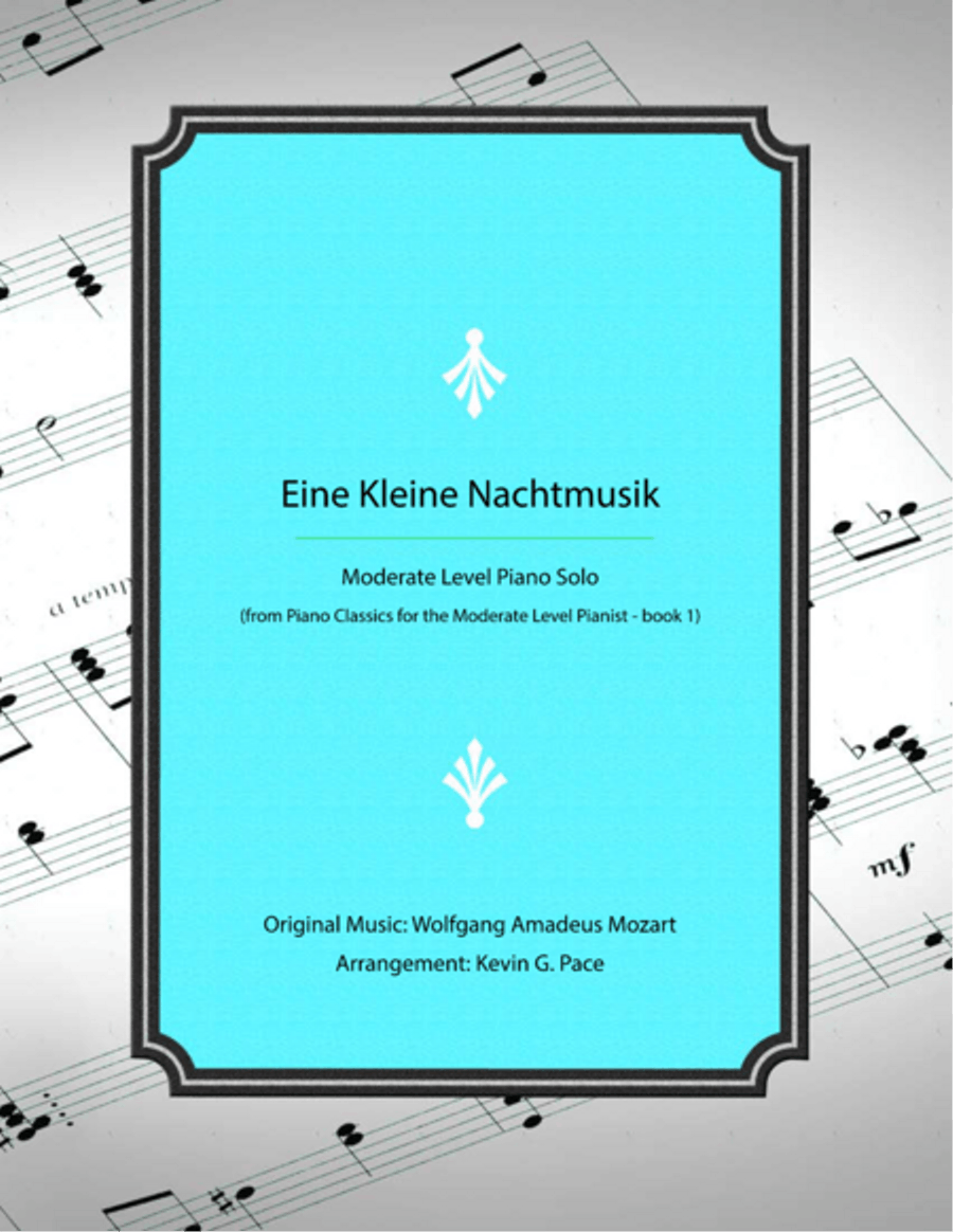 Eine Kleine Nachtmusik - Moderate level piano solo Easy Piano scores gallery preview page 1