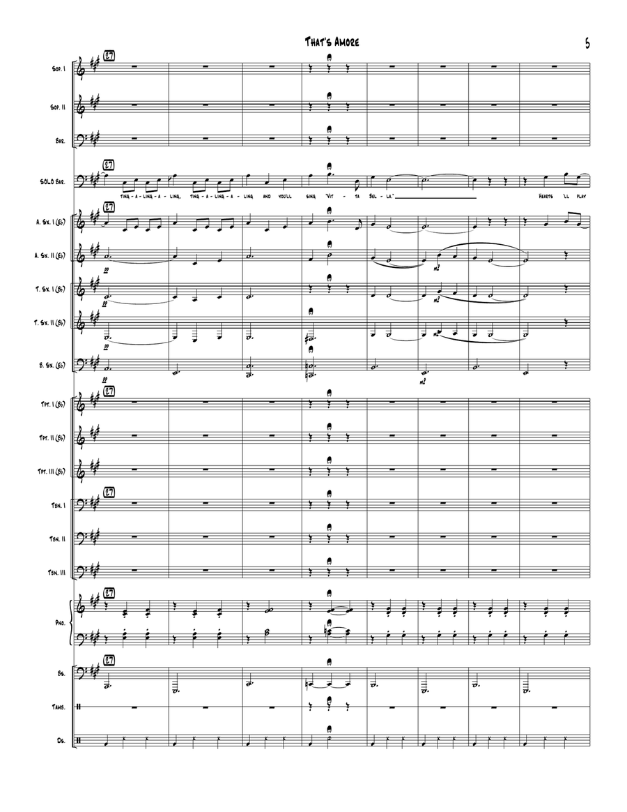 That's Amore (that's Love) Jazz Ensemble scores gallery preview page 5