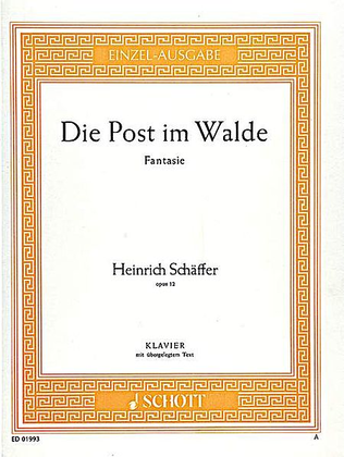 Book cover for Die Post im Walde, Fantasia, Op. 12