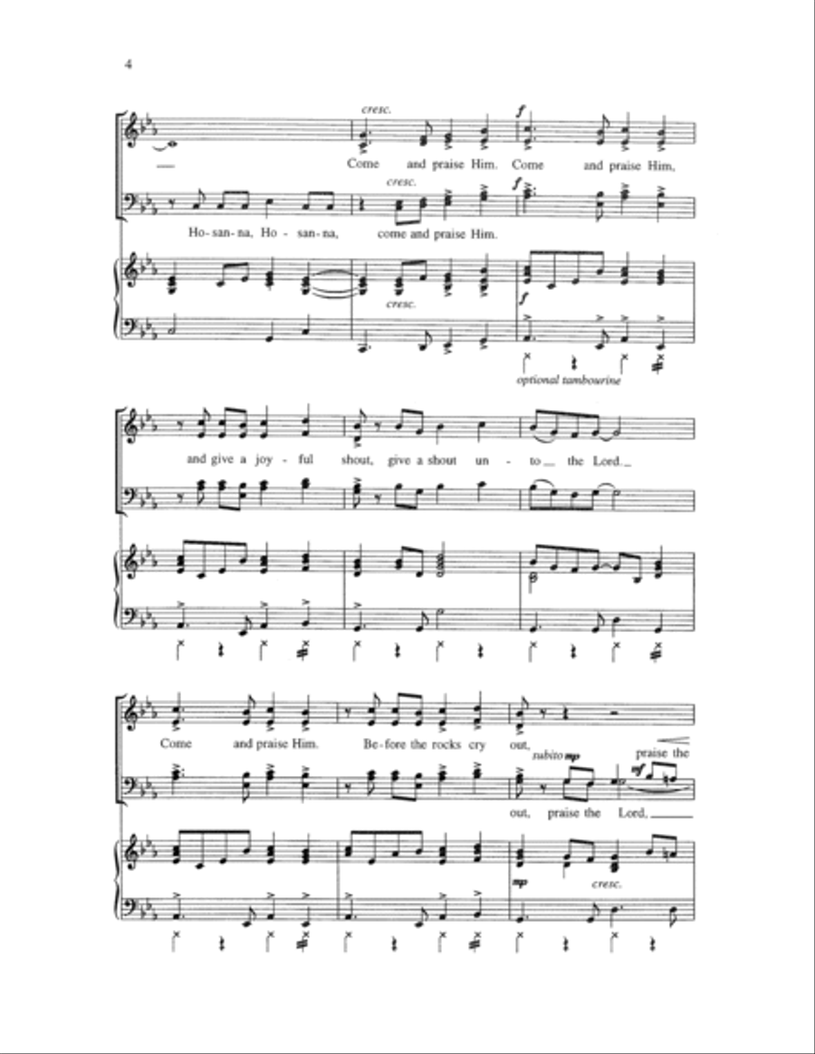 Jazz Hosanna 4-Part scores gallery preview page 3